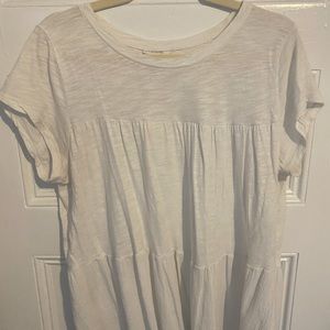 Time and Tru White Ruffle Shirt